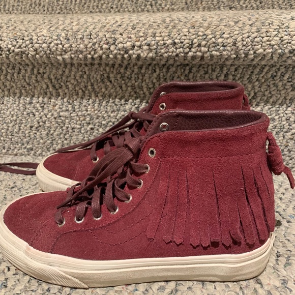 vans fringe sneakers